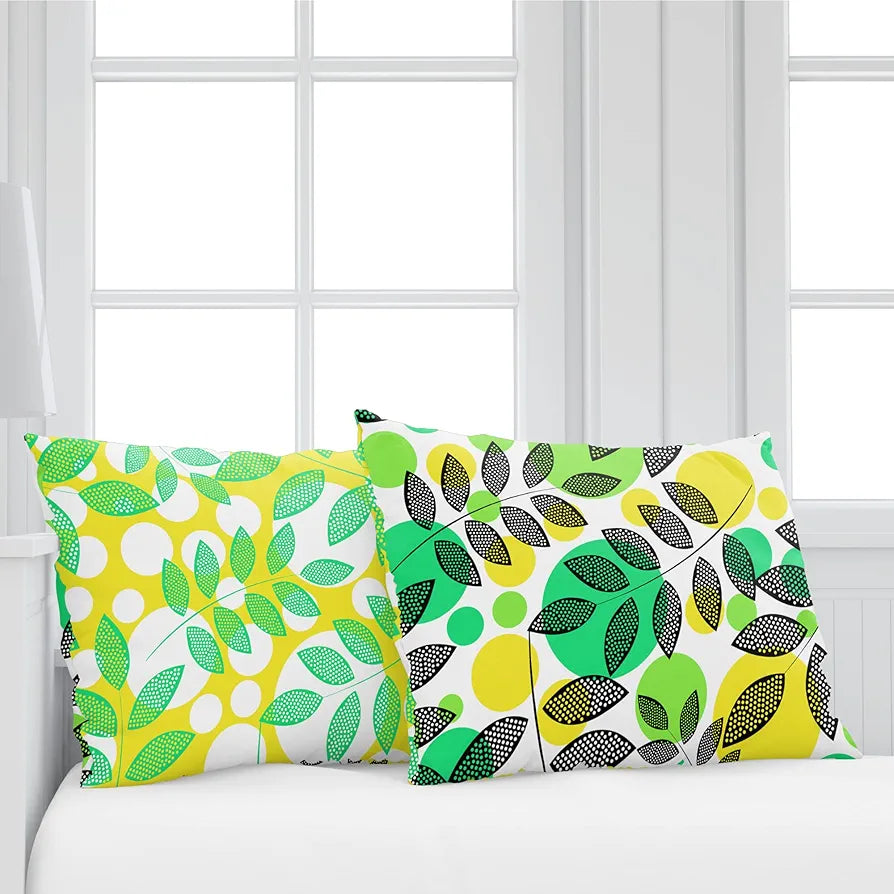 Divine Casa - 144 TC Super Soft Cotton Bedsheet for Double Bed  144 Thread Count - Floral, Green & Yellow| 222 x 254 cm