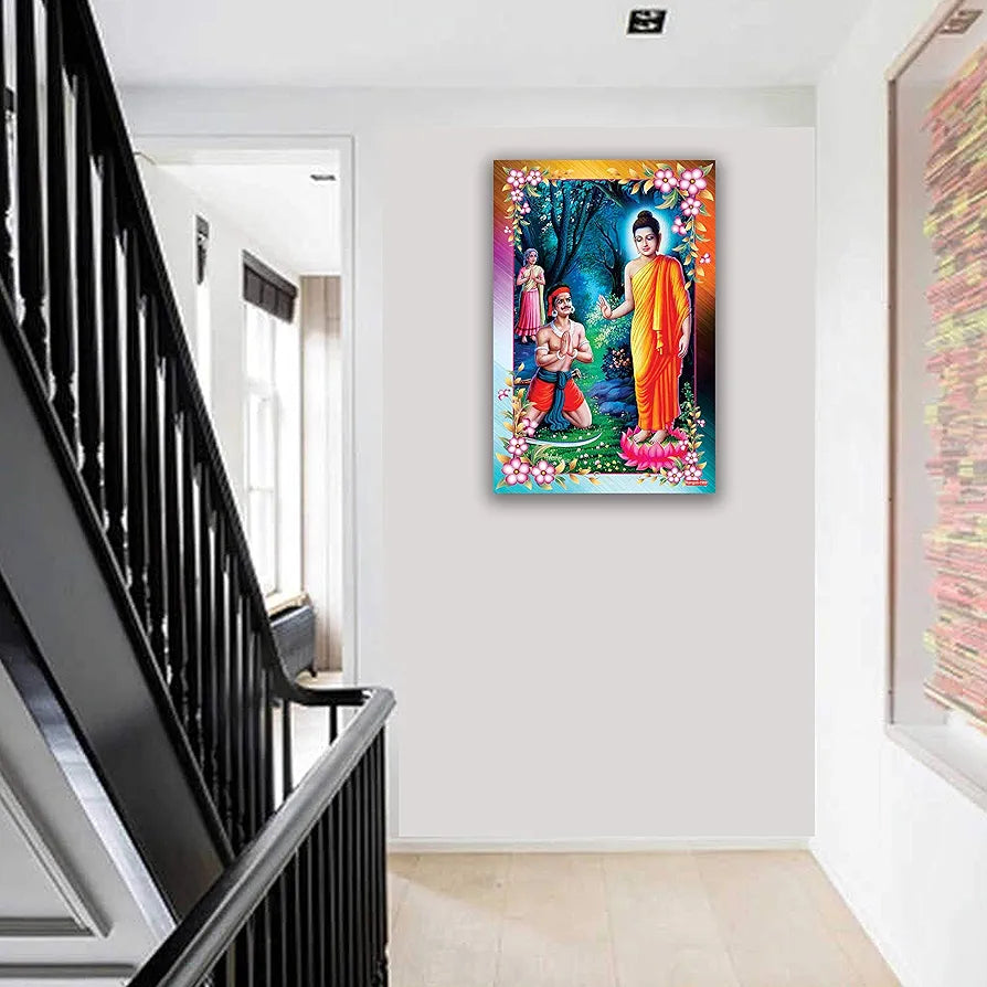 Rangoli MDF Wall Stick Decorative Panel 12x18 Wall Art for Home, Living Room, Bedroom, Office & Decoration. P-1, Design-21