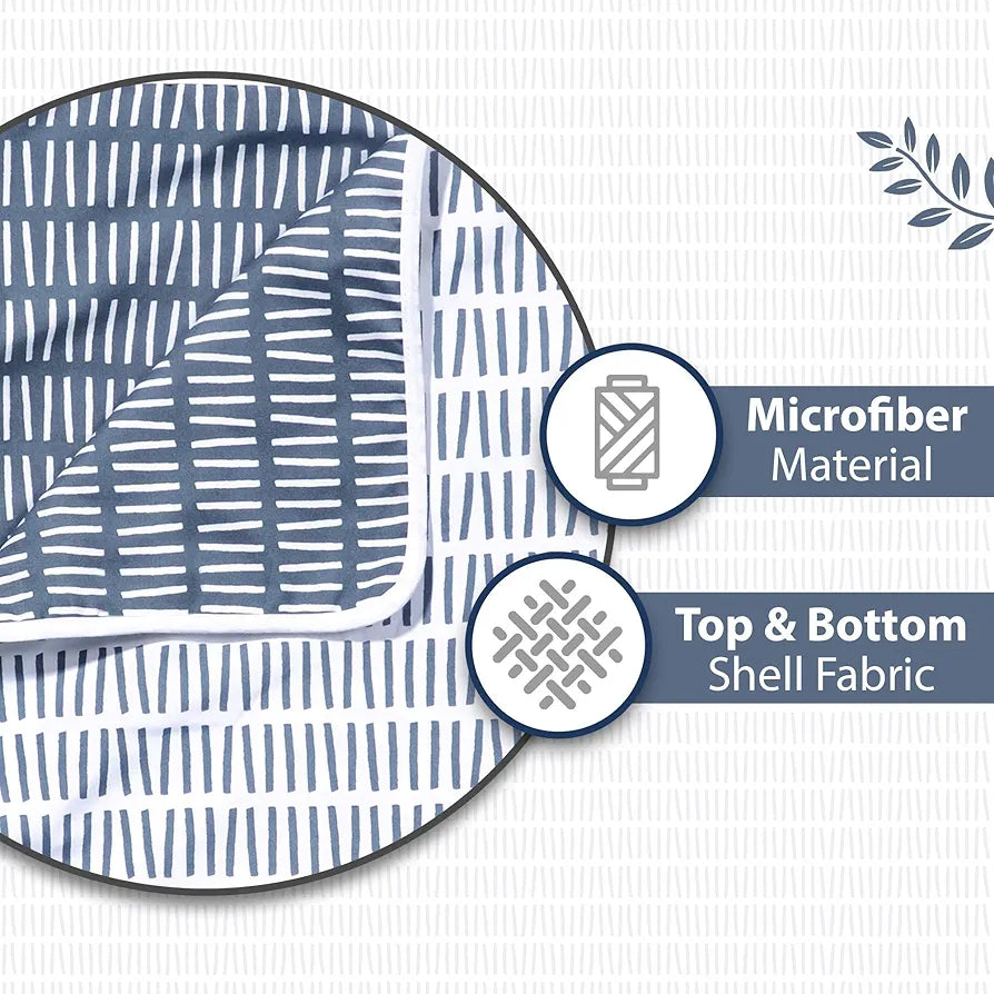 Divine Casa 120 GSM Microfiber Double Dohar | Soft & Lightweight Throw Blanket | Cozy & Breathable | All-Season Comfort | 220 x 205 CM | Craggy Lines Pattern | Blue Mirage