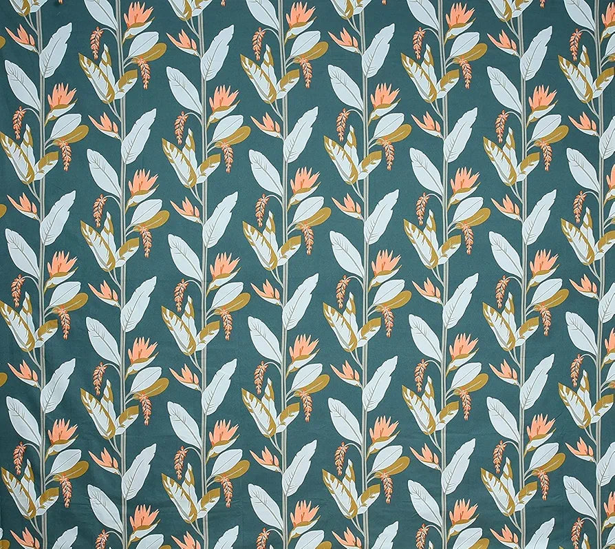 THE HOME STYLE Cotton Feel Glace Cotton King Size Printed Double Bed Bedsheet With 2 Pillow Cover 300 TC_90X100 Inches 