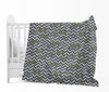 Divine Casa 120 GSM Microfiber Single Kids Dohar Soft & Lightweight Throw Blanket Zig-Zag Pattern Colour Slate