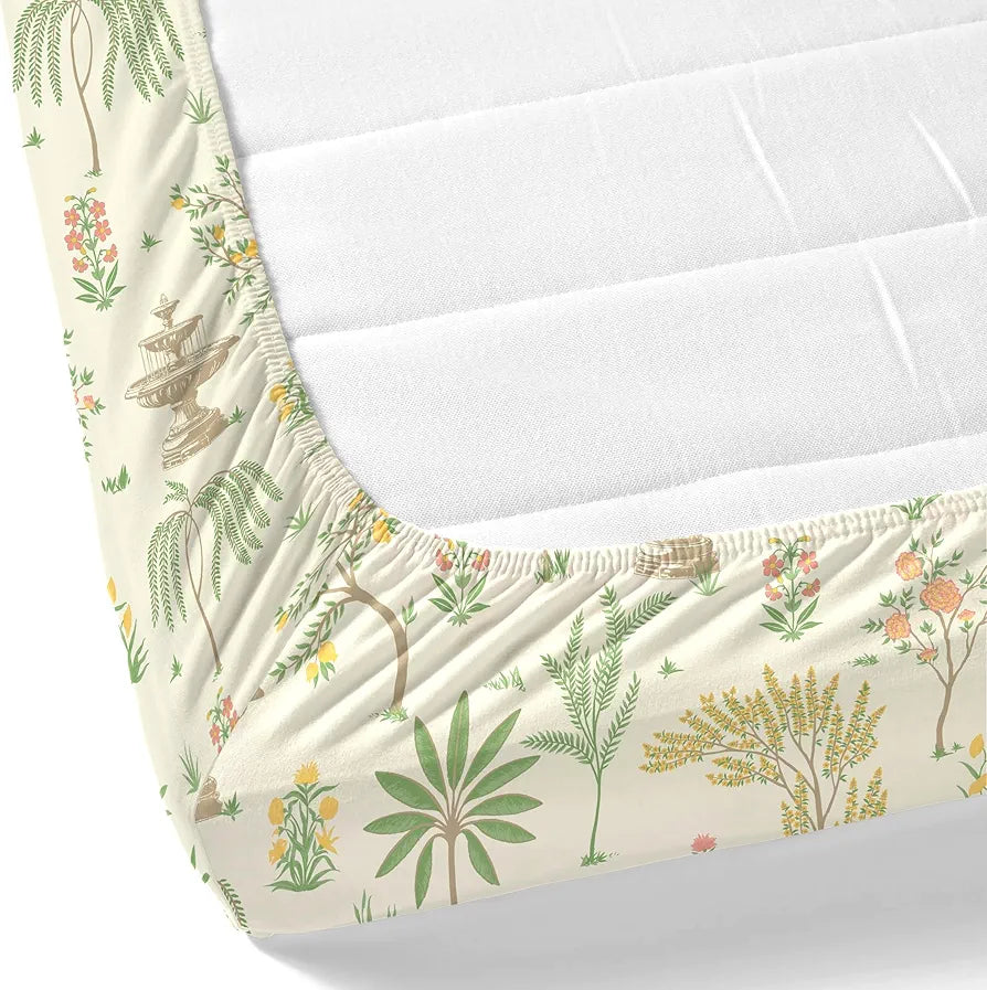 Dreamscape 100% Cotton King Fitted Bedsheet with 2 Pillow Covers - 