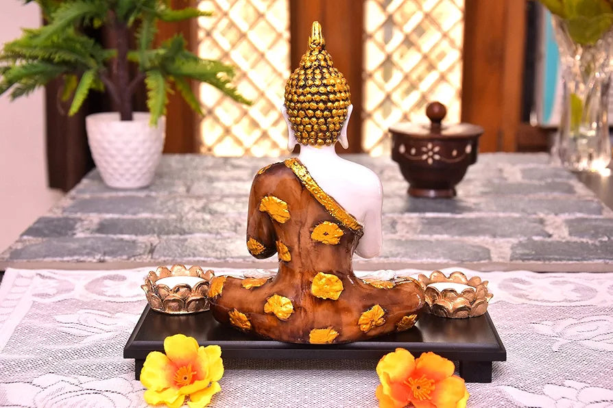 Mariner's Creation Buddha Idol for Gift and Home Decor Gautam Buddha showpiece for Home and Office Decor Made of Resin and Marble