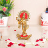 KridayKraft Lord Krishna standing Playing Flute Gold for Pooja Room Decorative For Home