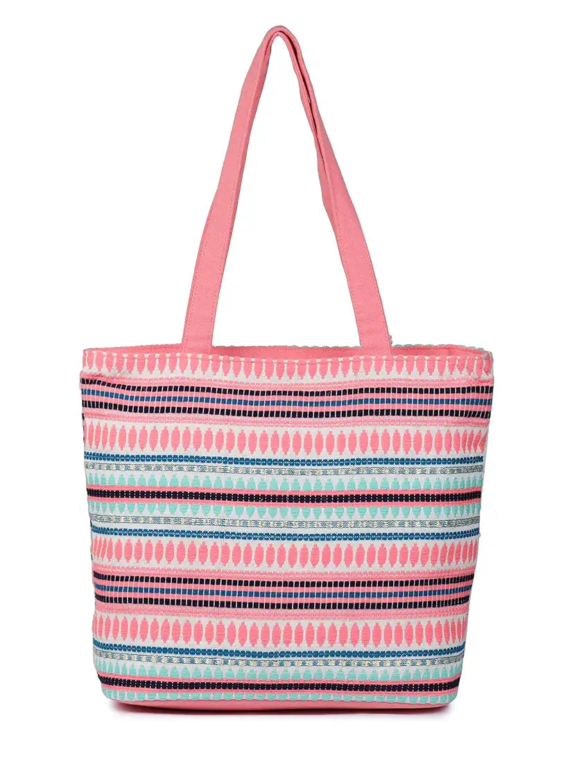 ALII AND ALIIZEY Tote Bag for Women with Zip | College Bag for Girls | Shopping & Grocery Bag |Multi-Purpose Bag