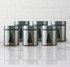 Femora Kitchen Storage Jars Steel Finish With See Through Window Jar | 700 Ml | Pack of 6 | Silver