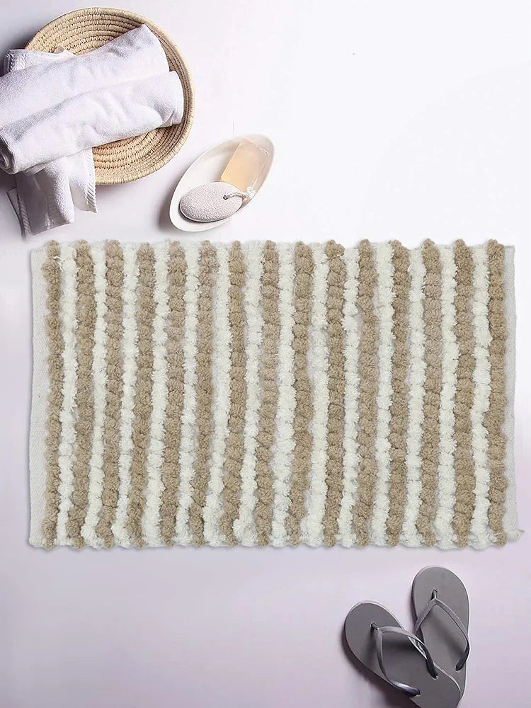 THE HOME TALK Luxury Chenille Round Bathmats | Non-Slip | Anti-Skid | Carpets for Bathroom, Living Room, Wash, Tub | Extra Soft and Super Absorbent Shaggy Bath Rug | Home Decorators