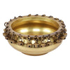 Two Moustaches Ethnic Traditional 6 Inches Brass Urli Bowl with Bells