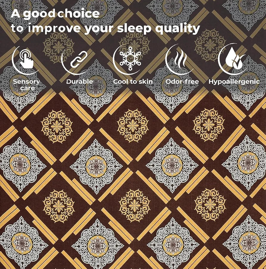 FRESH FROM LOOM Wrinkle Free Hypo-Allergenic Microfiber Single Bedsheet for Single Bed | Floral Design Bed Spread with 1 Pillow Covers , 144 TC