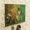 Ecraftindia Radhe Krishna Theme Wooden Key Holder With 6 Hooks