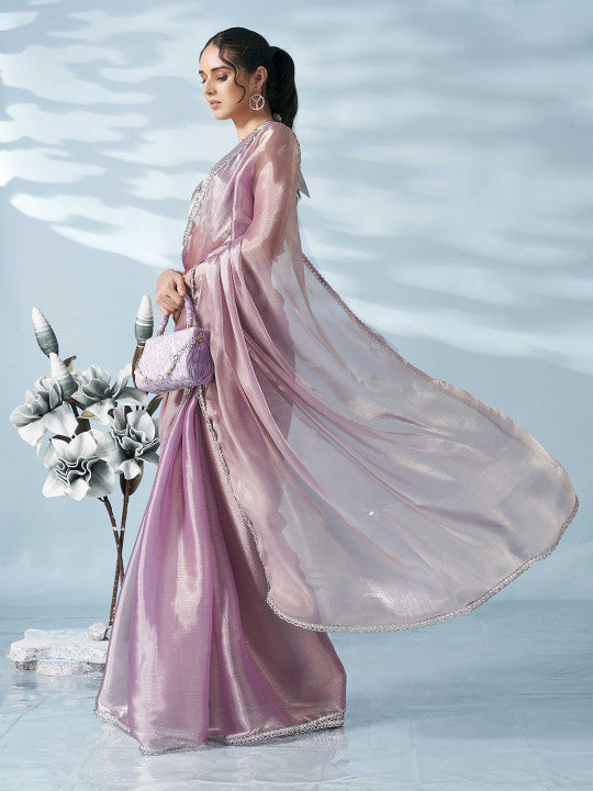 Tikhi Imli Sequinned Satin Saree