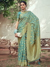Satrani Ethnic Motifs Woven Design Zari Banarasi Saree