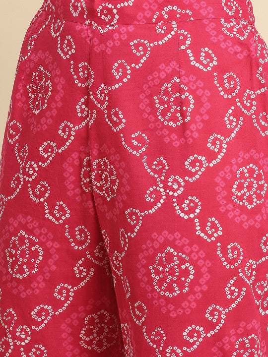 Women White Ethnic Motifs Printed Pure Cotton Kurta with Trousers & Dupatta