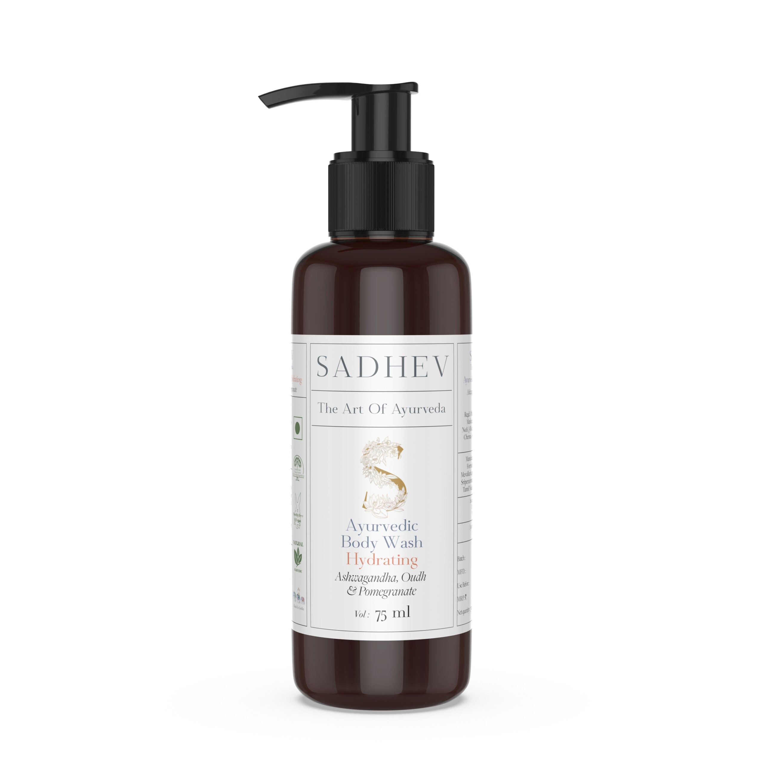 Sadhev Ayurvedic Body Wash Hydrating Ashwagandha, Oudh & Pomegranate
