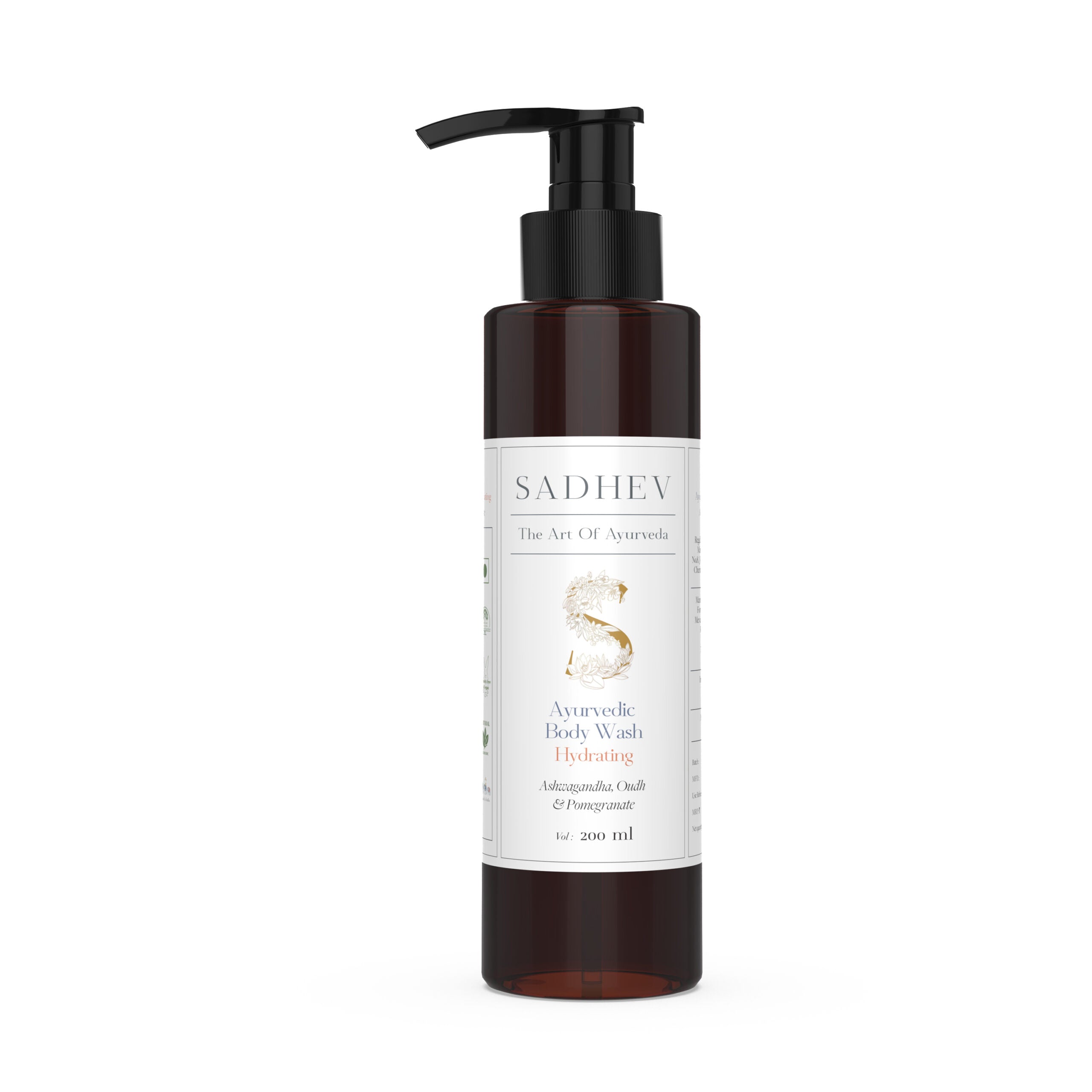 Sadhev Ayurvedic Body Wash Hydrating Ashwagandha, Oudh & Pomegranate