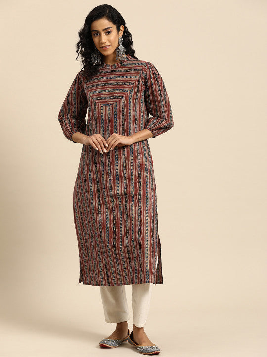 anayna Women Striped Kurta
