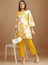 Tikhi Imli Floral Printed Round Neck Tunic With Trousers