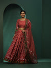 AKS Couture Pichwai Printed Ready to Wear Lehenga & Blouse With Dupatta