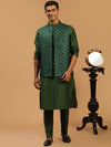 Vastramay Men Sequinned Kurta with Trouser with Nehru Jacket