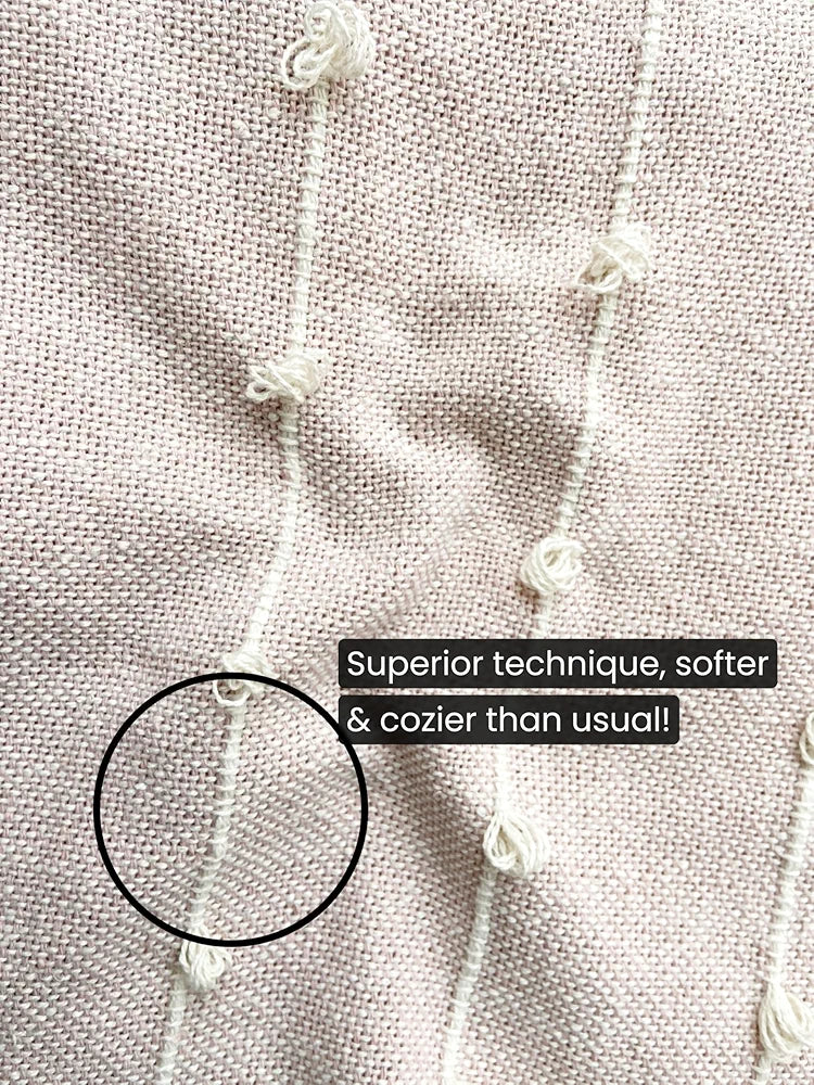 SAJAVAT HOME Hand-Knitted Pure Cotton 3 Seater Sofa Throw | 80x52 Inches/204x132 Cm | Summer Pink Throw for Sofa, Bed, Chair & Travel - Ideal for All Season | Pack of 1
