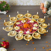 Webelkart Diya Shape Flower Decorative Urli Bowl Gold