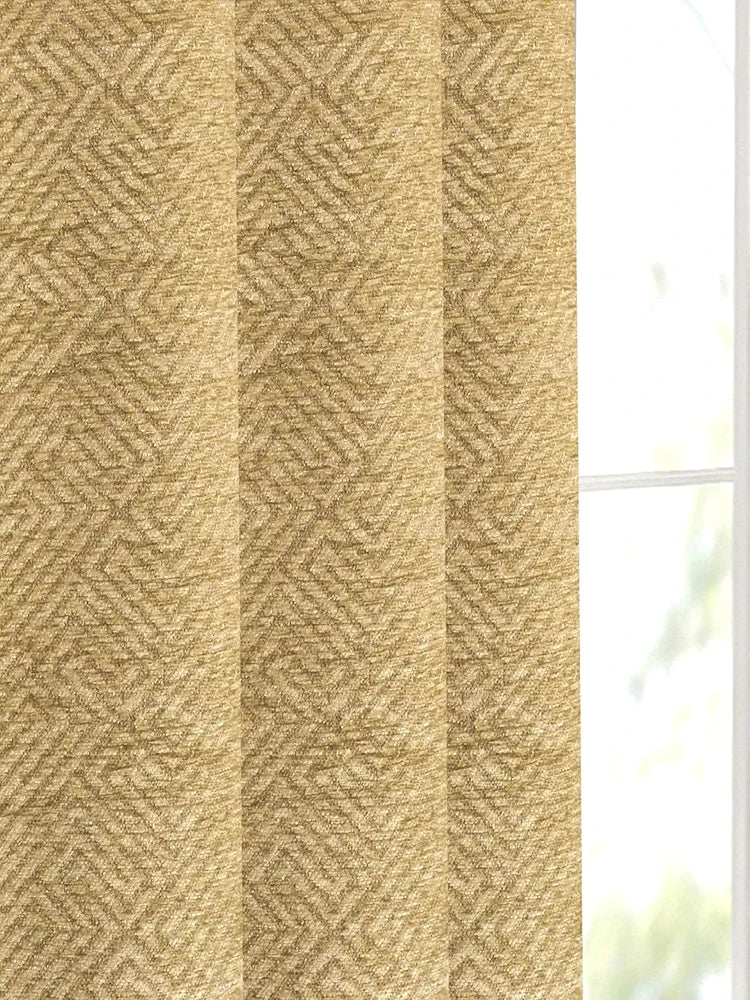 Saral Home Pacman Saral Home Chenille Blackout Window Curtains 1pc, Gold, 4x5 Ft