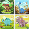 Butterfly EduFields 4-in-1 Dinosaur Jigsaw Puzzle Set for Kids | 38 Pcs Brain Boosting Puzzle Toy for Boys & Girls Age 3 4 5 6 7