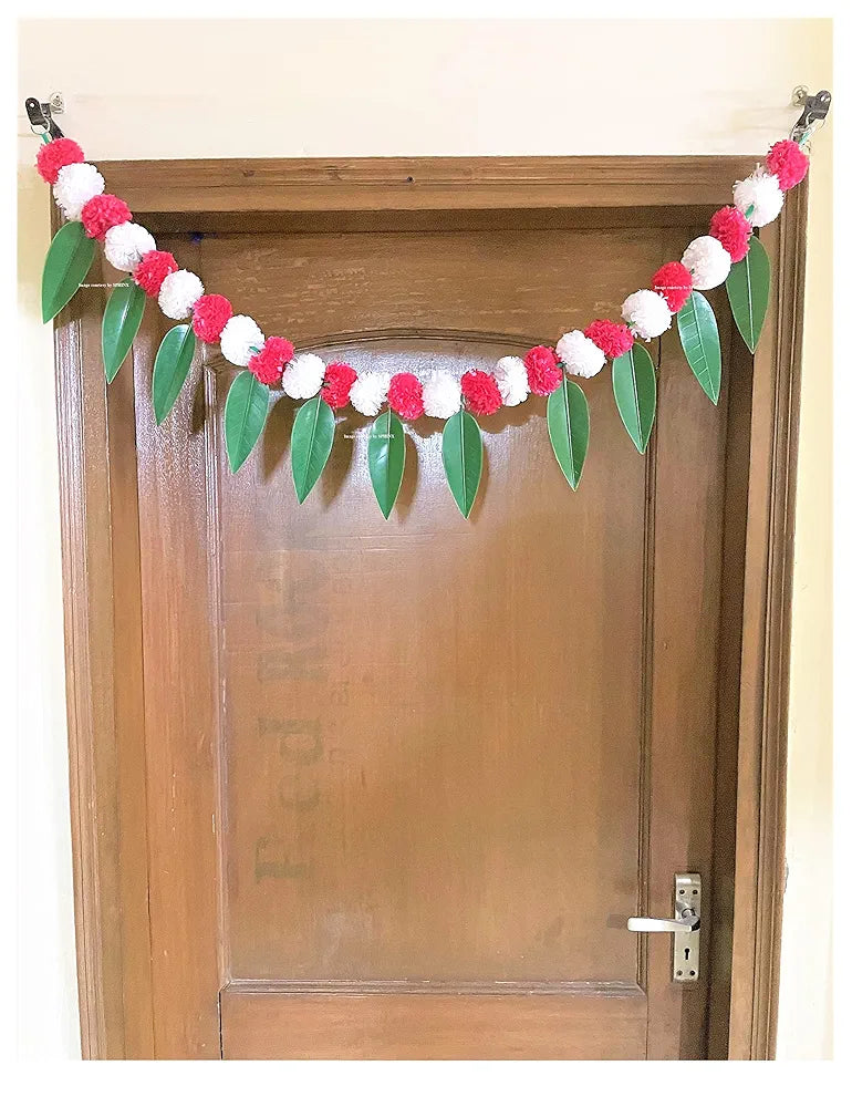SPHINX Artificial Marigold &Mango Leaves Simple Door-Window toran/Door hangings/Festive Decorations - Approx.100 cms/40 Inches/3.33 Ft. - 