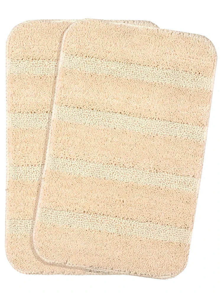 SARAL Home Soft Microfiber Anti-Slip Rectangular Bathmat Set of 2 
