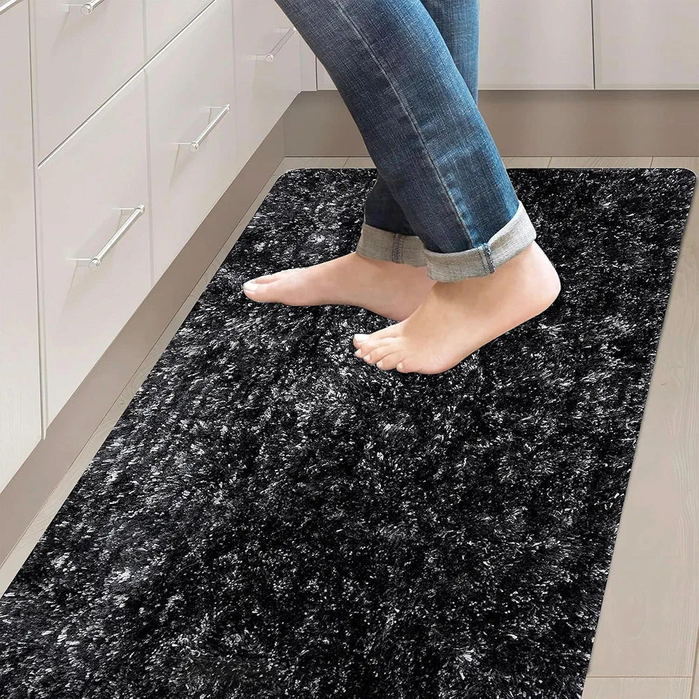 Kuber Industries 22x55 Bedside Runner for Bedroom & Living Room | Lexus Anti Skid Home Decor Carpet Runner for Kitchen | Gray