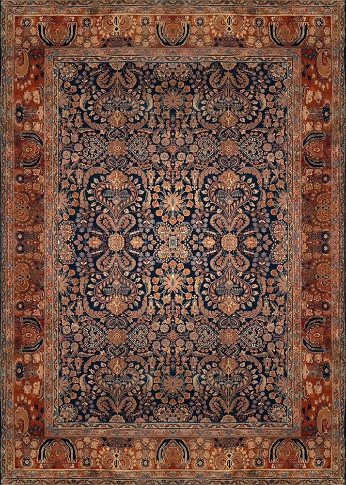 ishro home 4x6 Feet 3D Jet Multi Printed Carpet Rug Runner and Carpets for Bedroom/Living Area/Home with Anti Slip Backing 