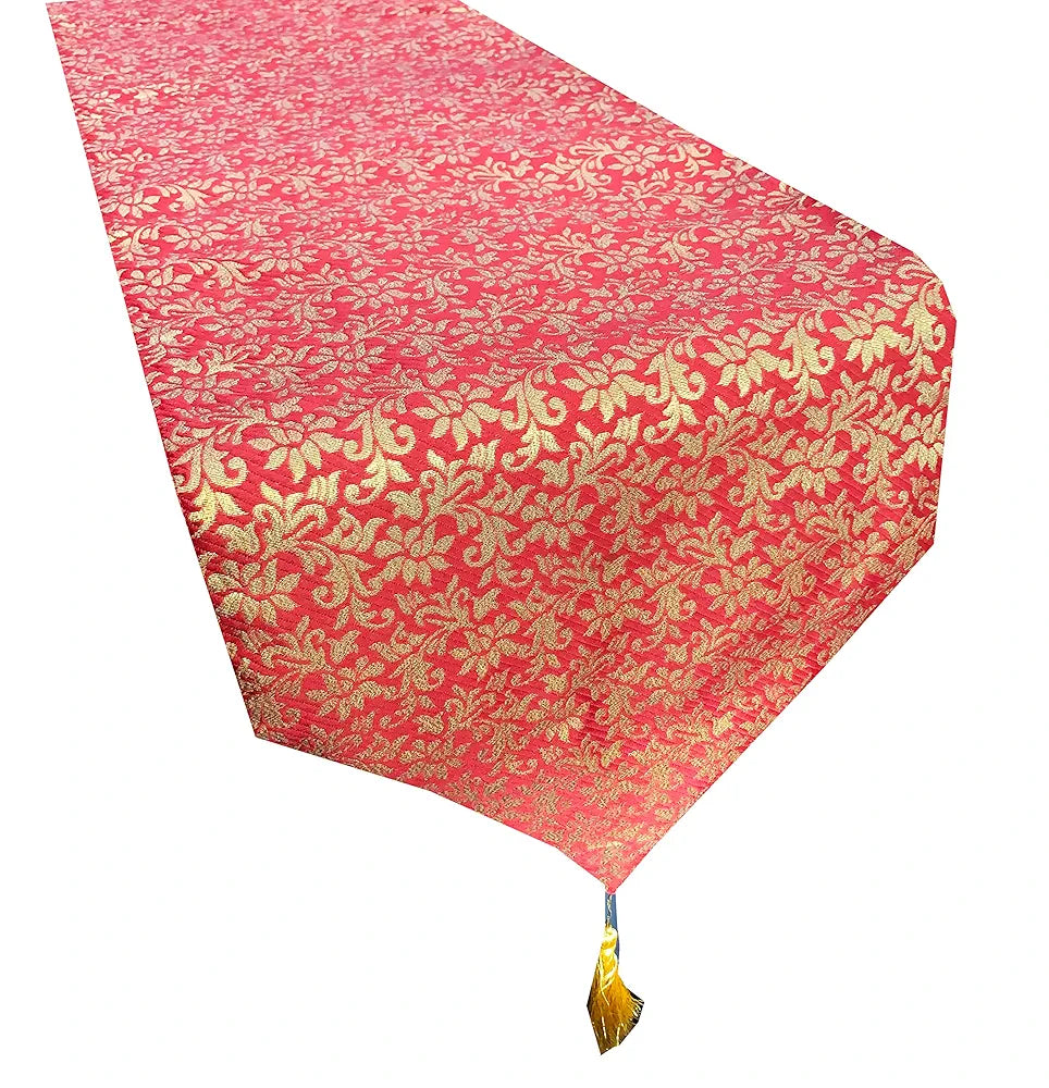 Pink Parrot-Designer Durable Dopian Silk Table Runner 12