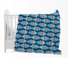 Divine Casa 120 GSM Microfiber Single Kids Dohar Soft & Lightweight Throw Blanket Geometric Pattern Colour Blue and Grey