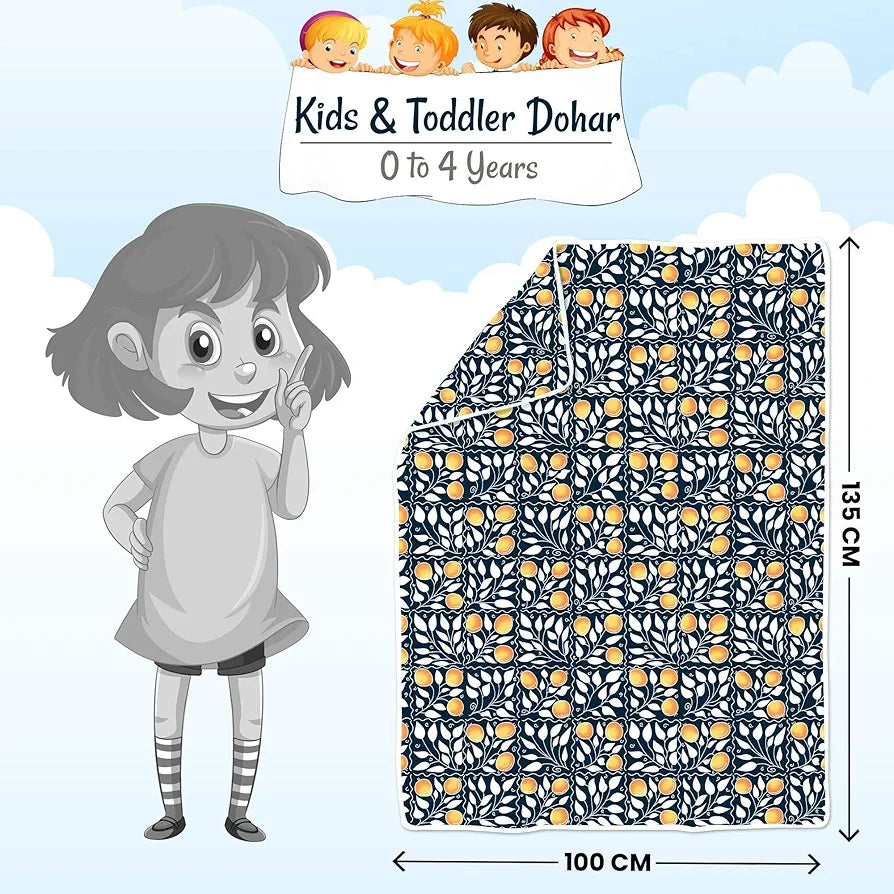 Divine Casa Cotton 120 GSM New Born All Season Ultrasoft Single Baby Blanket for Babies 