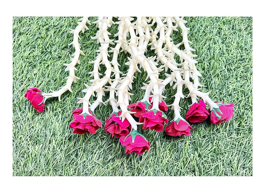 SPHINX Artificial rajnigandha Buds Rose Strings for Home Function Festive Decor Wedding haldi Ceremony Pooja Housewarming Decorations Approx 2.5 ft Height - 