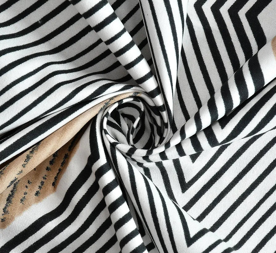 Homefab India 180 TC Microfiber Double BedSheet with 2 Pillow Covers -  - White, Black