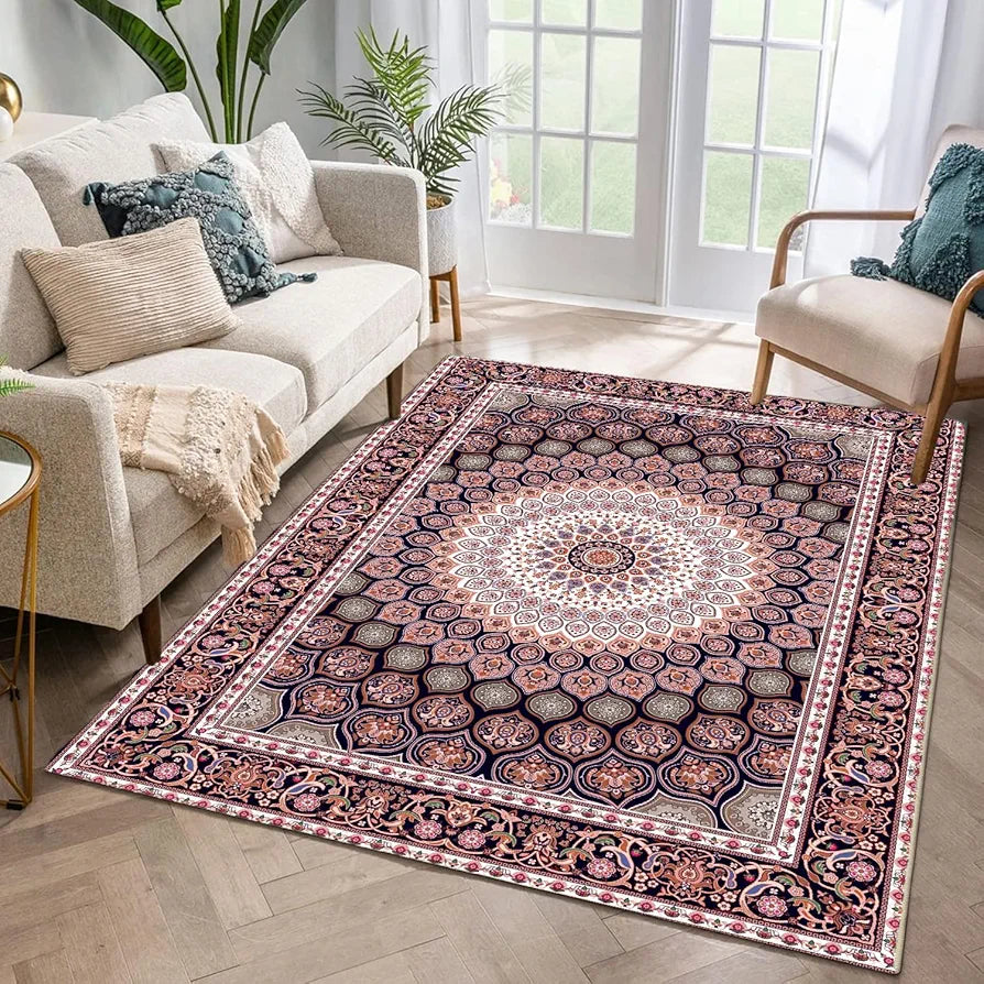 ishro home 3 x 5 Feet 3D Jet Multi Printed Carpet Rug Runner and Carpets for Bedroom/Living Area/Home with Anti Slip Backing 