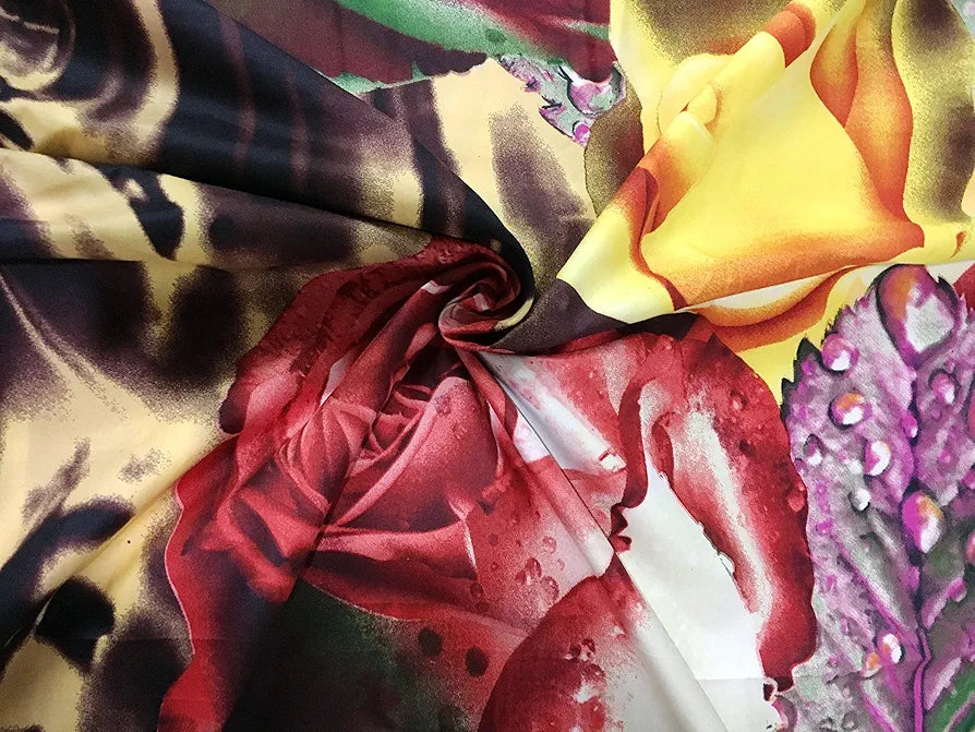 HFI 160 TC Polycotton Double Bedsheet with 2 Pillow Covers - Floral, Multicolor