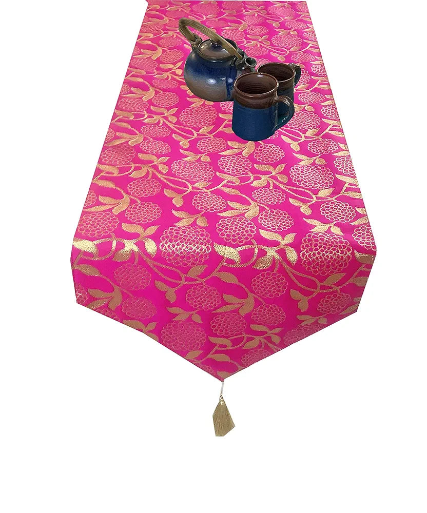 Pinkparrot dopian Silk Multi Colour Table Runner Size 12x70 inch of 1 pc-T 114