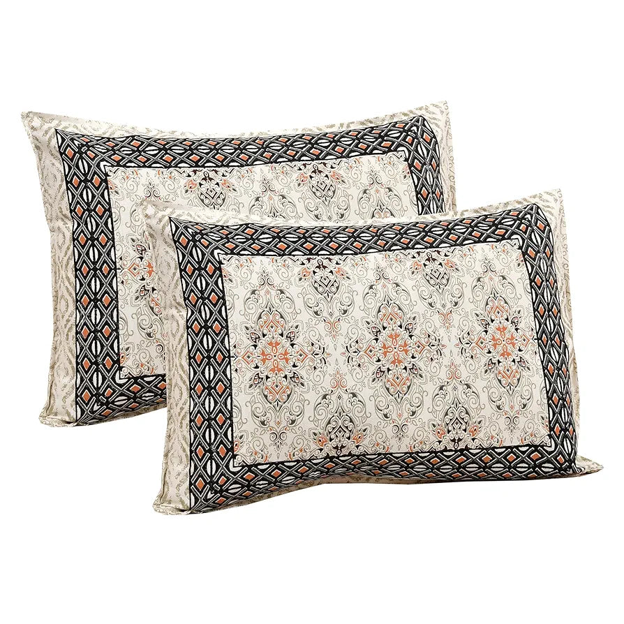Kuber Industries Double Bedsheet with 2 Pillow Covers | 160 TC Premium Cotton Bedsheet for Double Bed | Bedsheet for Living Room-Home & Hotels | Dezier Carpet Print | 90x108 Inch | Green
