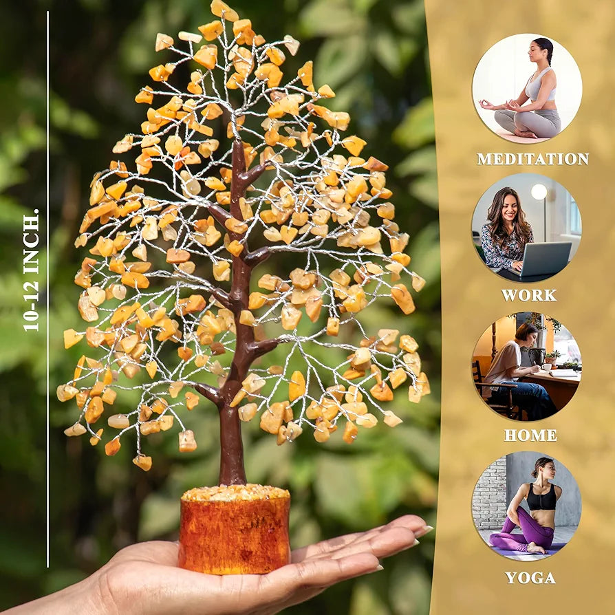 wedding money tree gift HindCraft Gemstone Crystal Tree Silver Wire 10-12 inch