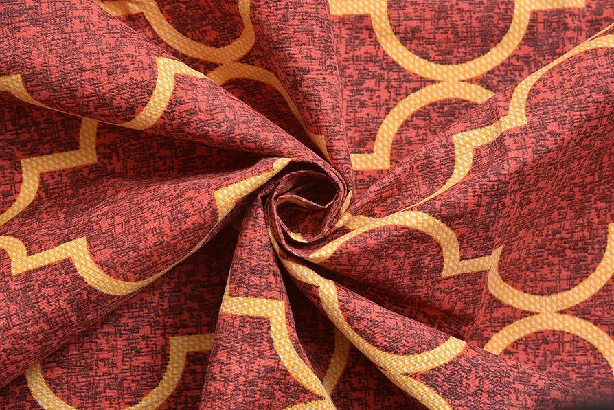 Homefab India 144 TC Microfiber Double Bedsheet with 2 Pillow Covers -Rust