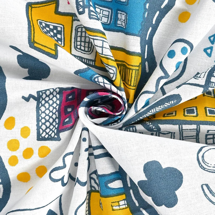 Divine Casa 144 TC 100% Cotton Single Bedsheet with 1 Pillow Cover | Skin-Friendly Fabric for Everyday Comfort | 223 X 145 CM | Abstract Pattern | Heaven White