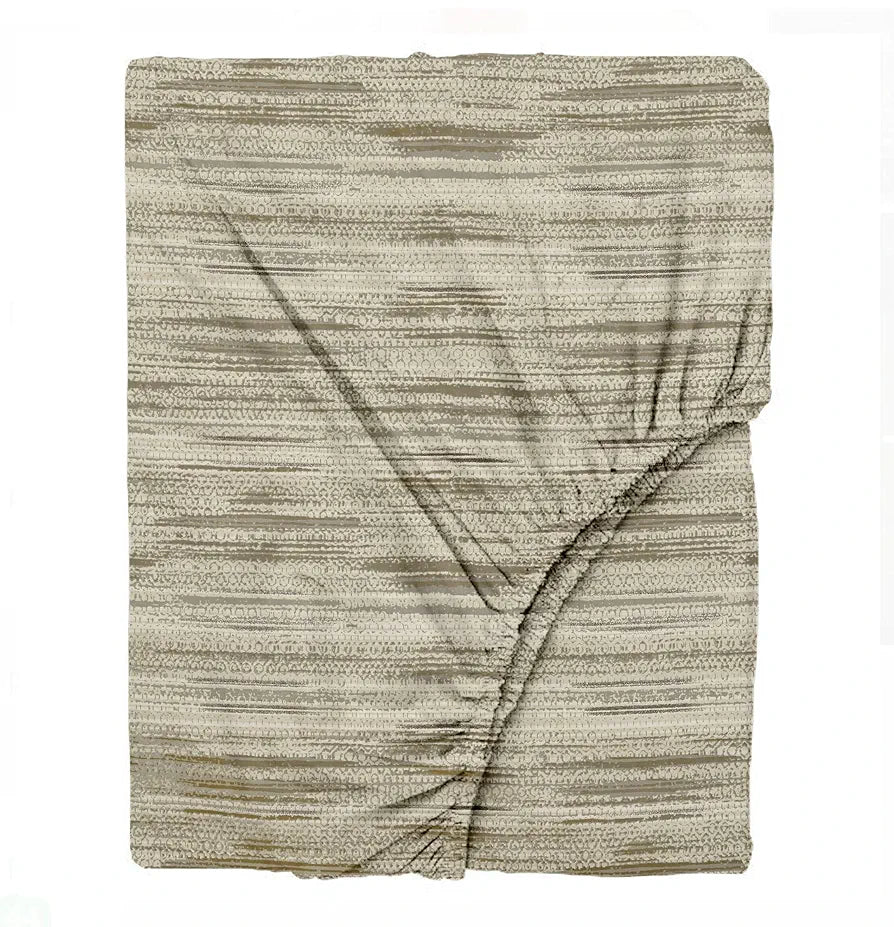 Trance Home Linen 100% Cotton 180 TC Bedsheet | Queen Size Printed Fitted Bedspread with 2 Pillow Covers 