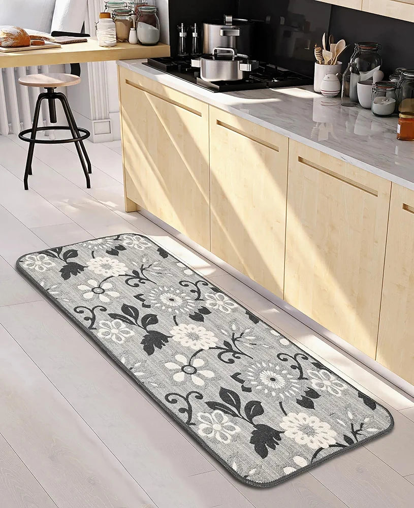 Saral Home Noureau Floral Soft Cotton Durable & Washable Multipurpose Runner for Home/Kitchen/Living Area/Lobby/Office with Anti Skid Backing 
