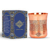 Indian Art Villa Curved Copper Glass Tumbler Cup With Embossed Design