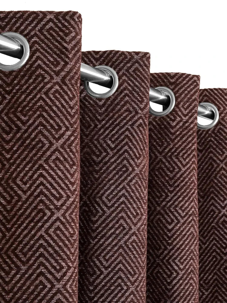 Saral Home Pacman Saral Home Chenille Blackout Window Curtains 1pc, Brown, 4x5 Ft
