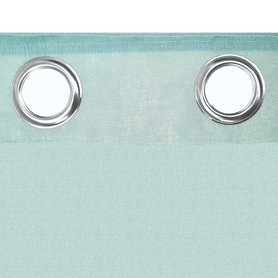 Divine Casa 5 Feet Sheer Window Curtain | Elegant Eggshell Blue Transparent Polyester Panel with Eyelets | Lightweight & Airy Single Curtain for Home Decor