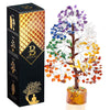 Bezavo Seven Chakra Crystal Tree – Feng Shui Prosperity Tree Silver Wire