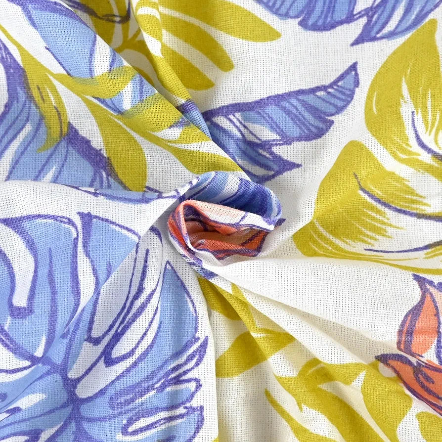 Divine Casa 144 TC Cotton Double Bedsheet with 2 Pillow Covers | Soft, Durable & Skin-Friendly Fabric for All-Season Use | 254 x 222 CM | Tropical Breeze | Lavender Gold | Bedroom Decor Upgrade